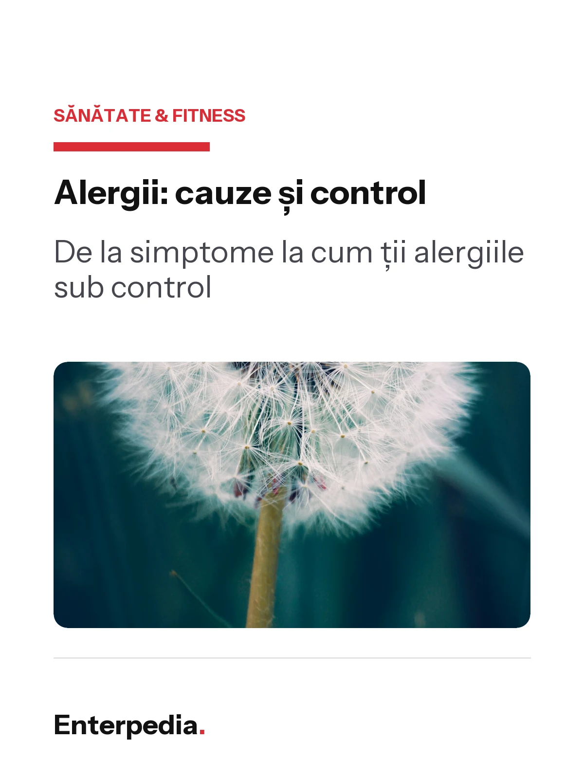 copertă Alergii: cauze și control