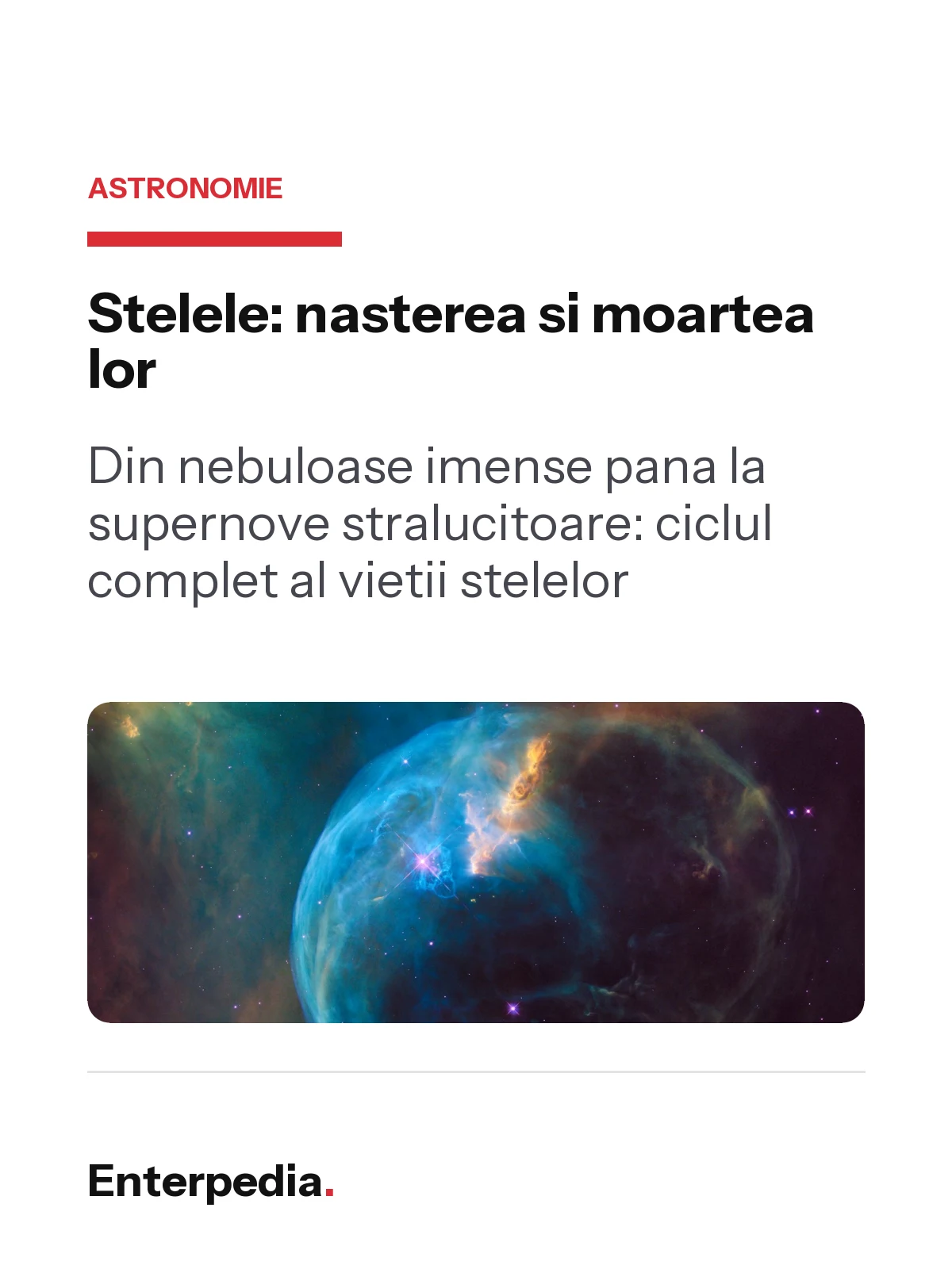 copertă Stelele: nasterea si moartea lor